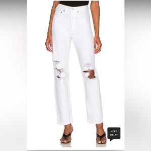 AGOLDE NWT 90’s Jean Vanish White Distressed